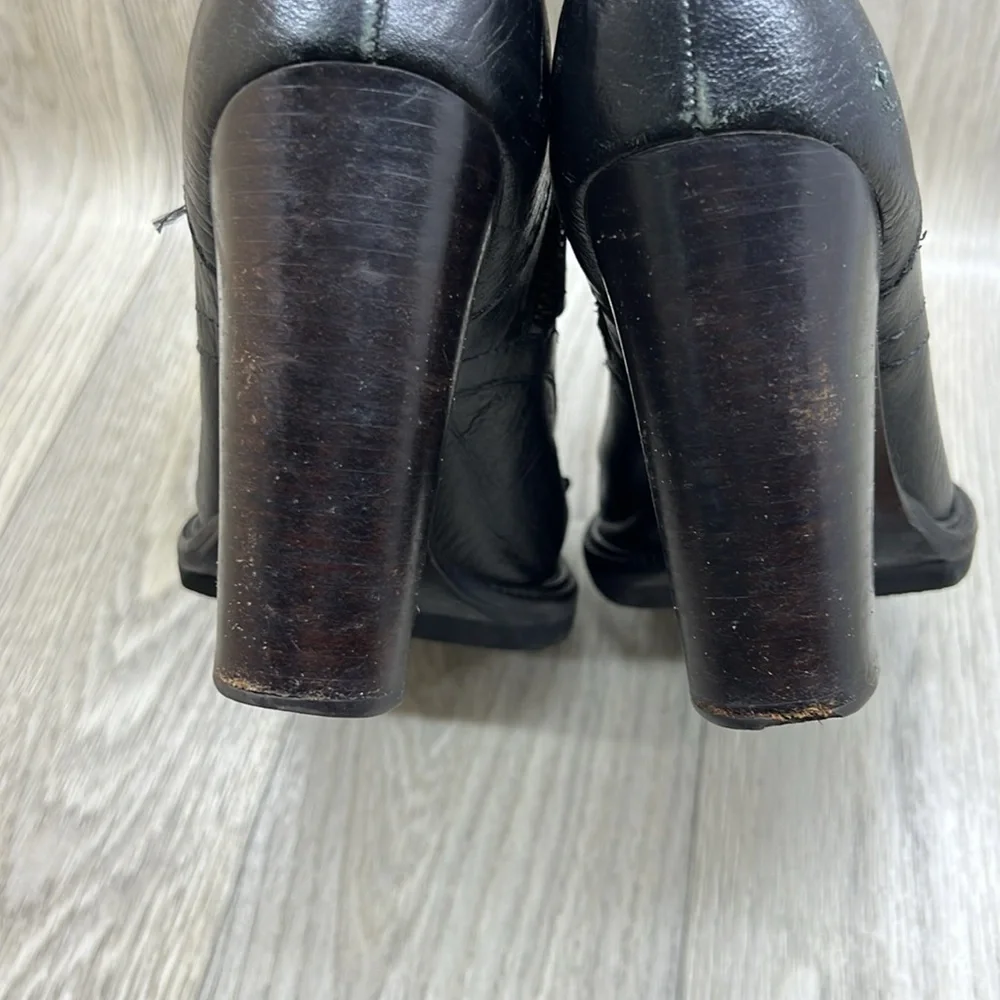 Tory Burch Jaden Strap Buckle Stack Heel Boots